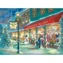 Bits and Pieces - 1000 Piece Glow in the Dark Puzzle felnotteknek - Candy Cane Lane Karcsonyi cukorka nnep - Ruane Manning muvsz - 1000 db kiraks