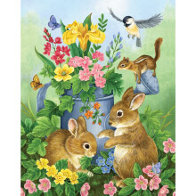 Bits and Pieces  100-teiliges Puzzle  Ein Hauch von Frhling von der Knstlerin Jane Maday  Se Hasen  100-teiliges Puzzle