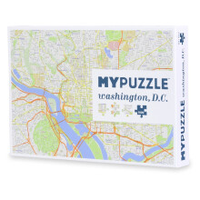 GeoToys Metropuzzle Washington D.C. Legpuzzels 1000 stukjes Gedetailleerde kaart Aardrijkskundepuzzel Uitdagende puzzel voor volwassenen Leuke puzzel