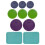 Pyrex Pyrex Bundle - 10 articoli: (3) coperchi blu scuro 7202-PC e (3) coperchi verde prato 7200-PC e (2) coperchi viola 7201-PC e (2) coperchi turches 1