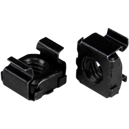 StarTech.com Startech.com M5 Cage Nuts - 100 Pack Black - M5 Montering Cage Nuts For Server Rack & Cabinet (Cabcagenut2b) Sort bur n?dder 1