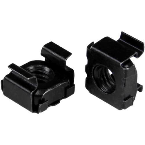 StarTech.com Startech.com M5 Cage Nuts - 100 Pack Black - M5 Montering Cage Nuts For Server Rack & Cabinet (Cabcagenut2b) Sort bur n?dder