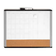 U Brands Magnetic Dry Erase 3-in-1 Calendar Board 20 """" X16 """" Sort og gr? ramme