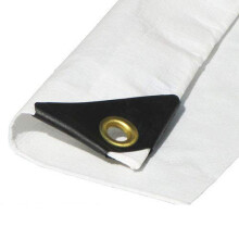 8'x16' 12 mil White Tarp Extra Heavy Duty 3-lags forst?rket baldakin 6 oz 3 lag (f?rdig st?rrelse 7,6 x 15,6)