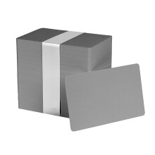 Pacote de 100 Cartões PVC Cinza CR80 | 30 mil da easyIDea