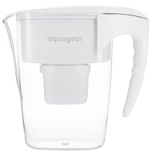 Aquagear vannfilterkanne - 10 kopper, fjerner bly, klor, PFOA/PFOS og mikroplast, filtreringslevetid på 120 gallon, laget i USA
