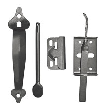 Nuvo Iron TL6BLK musta galvanoitu ters, 6"" peukalon laitteistoportin salpa