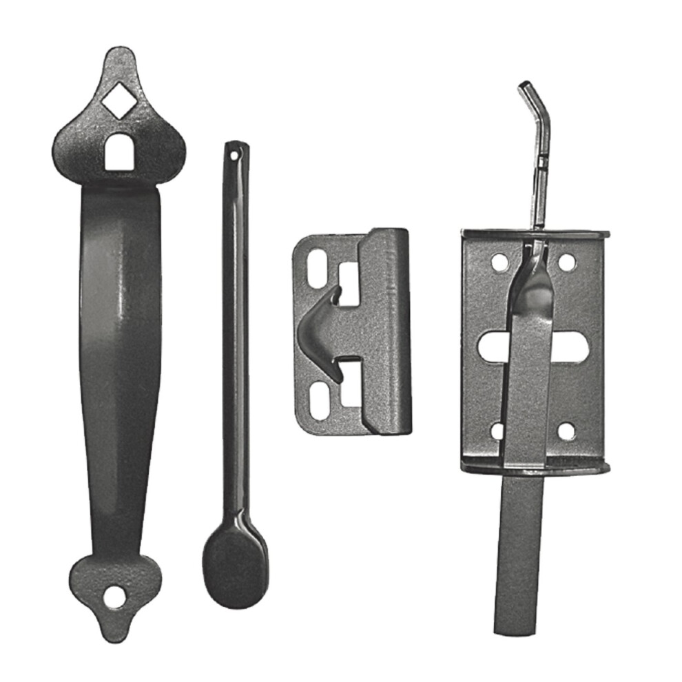 Nuvo Iron Tl6blk Black Galvanized Steel 6"""" Thumb Hardware Gate Latch 664723101316