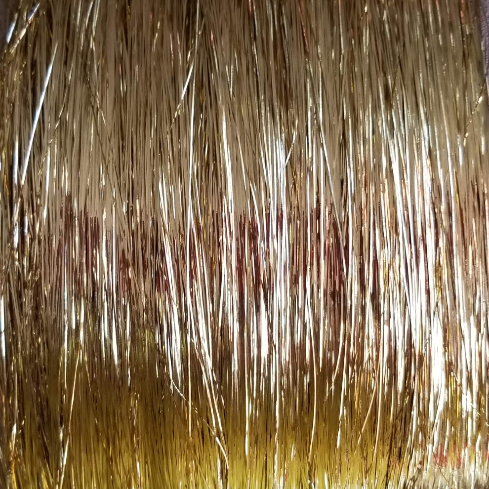 Slecna 40"""" Hair Tinsel 100 Strands - (Shiny White Gold)