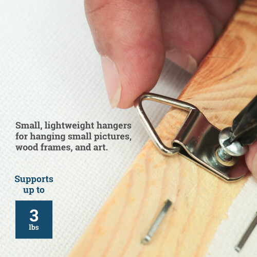Frame Triangle Ring Hanger - 100 Pack - Small D-Ring Hangers with Screws 1