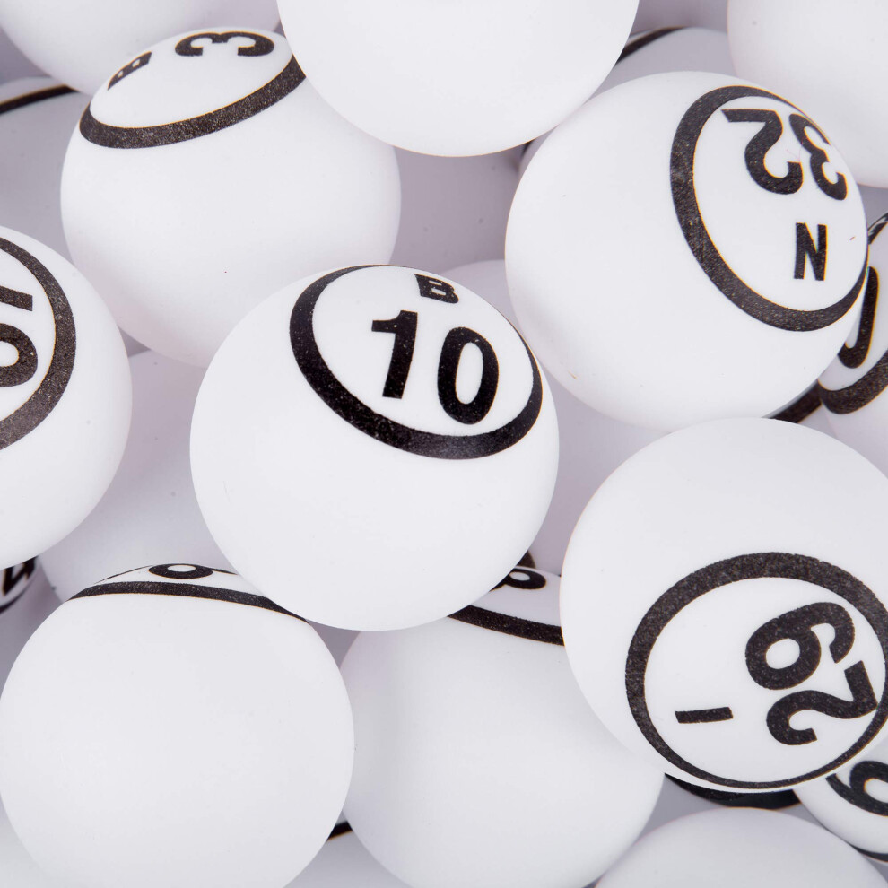 Boules de bingo professionnelles MR CHIPS 1,57 (40 mm) blanches     num   ro unique - Boules de style ping-pong pour cage de bingo manuelle uniquement