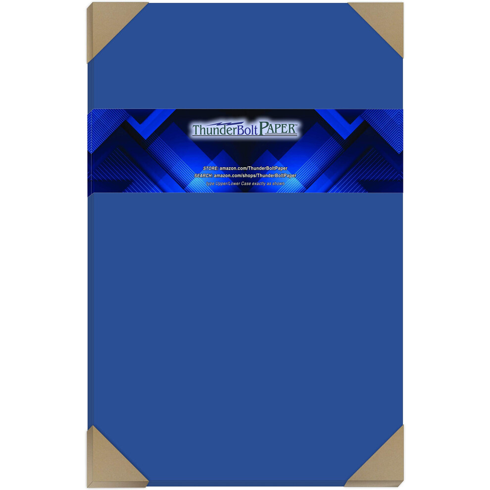 25 Bright Royal Blue Color 65# Cover/Card Paper Sheets 12 X 18 Inches Large Size | Poster Size - 65 lb/pound Light Weight Cardstock - Quality Smooth P