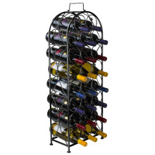 Sorbus Repartir a vin autonome - Elegant et unique Bordeaux Chateau Style Floor Wine Stand pour 23 Bouteille de vin Champagne Metal Metal Wine Bo
