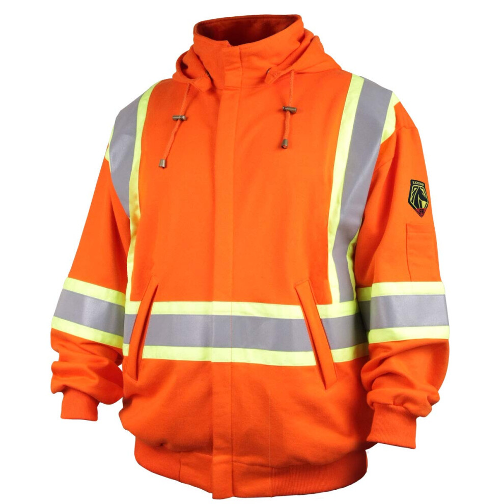 Revco/Black Stallion Truguard 200 Fr Cotton Hooded (Safety Orange) Sweatshirt Reflectives Lg 013332916864