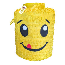 APINATA4U 14-Zoll-Party-Pi?ata mit Baustein-Thema ? leuchtend gelbes Ziegeldesign f?r eine spa?ige Feier!