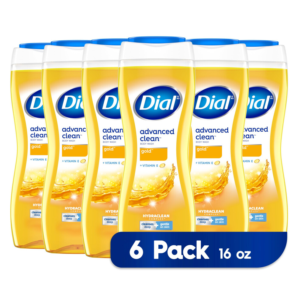 Dial Gold Body Wash Advanced Clean 16 Fl Oz Pack Of 6