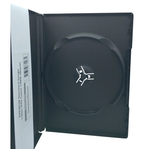 CheckOutStore (6) Premium Στανταρ Μονοί 1-Δισκοί Θήκες DVD 14mm (Μαύρο) 1