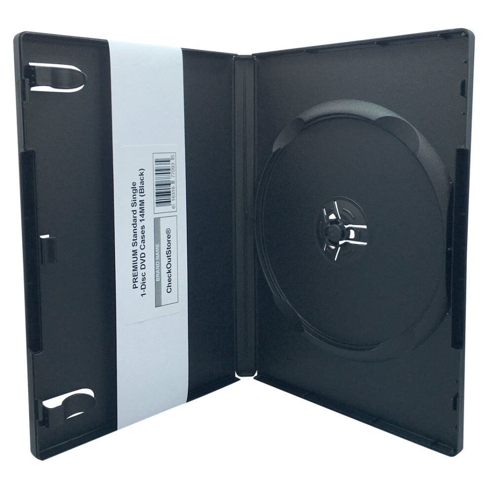 CheckOutStore (6) Premium Standard Single 1-Disc DVD Cases 14mm (Black)-image-OPC-PFNR7MK-NEW