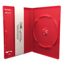 CheckOutStore (25) Premium Standard Μοναδικές Θήκες DVD 14mm (Κόκκινες)