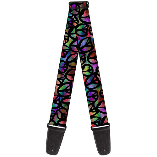 Buckle-Down Guitar Strap - Peace Psychedelic - 2"""" Wide - 29-54"""" Length