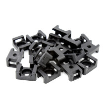 iexcell 100 Stck schwarze 9-mm-Kabelbinderbasis, Sattelmontage-Drahthalter