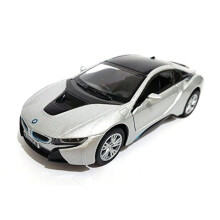 Kinsmart Novo 1:36 Display - Silver Color BMW i8 Modelo Diecast Model Car