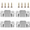 Mudder Universal Sectional Couch Bracket Sofa Interlocking Sofa Connector Bracket Couch Sectional Connectors With Screws Sectional Sofa Clips 4 s 1