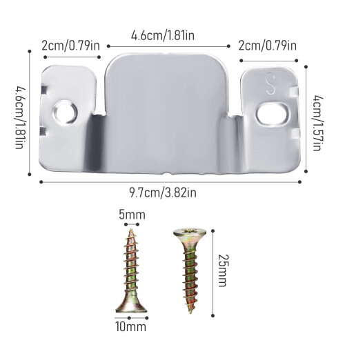 Mudder Universal Sectional Couch Bracket Sofa Interlocking Sofa Connector Bracket Couch Sectional Connectors With Screws Sectional Sofa Clips 4 s 2