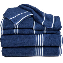 Lavish Home Rio Handtuch-Set, 100 % Baumwolle, 8-teilig, Marineblau