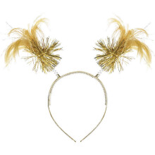 Amscan Gold Tinsel Wrapped Ponytails Headbopper -lisävaruste, yksi koko