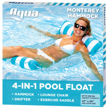 Aqua Original 4-in-1 Monterey Hammock Pool Float & Wasserhngematte  Mehrzweck-aufblasbare Pool Floats fr Erwachsene  Patentiertes dickes Antihaft