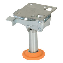 Vestil FL-LKL-5 Podlahov z mok Ocel/Polyetyl n 5-1/2"""" a 6-1/4"""" Strieborn