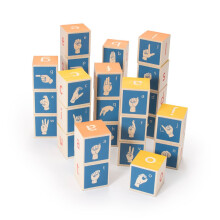 Onkel Goose American Sign Language Blocks - Made in the USA
