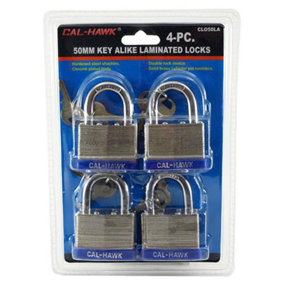 Cal Hawk Tools Clo50la Padlock Set 091044262172