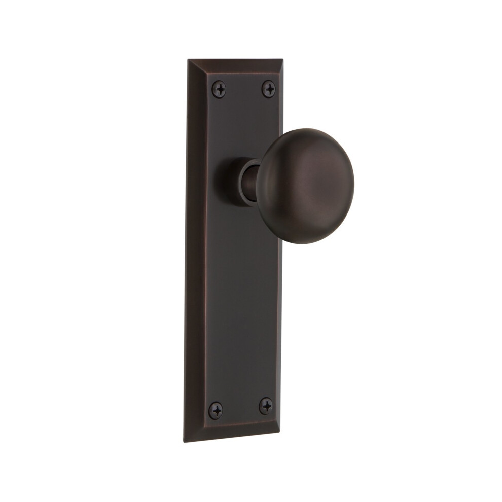 Nostalgic Warehouse New York Door Knob With Plate 640697029580