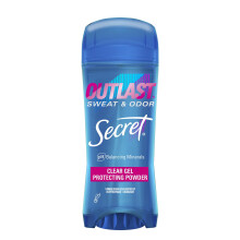 Secret Outlast Antitranspirant Deodorant fr Frauen, 48 Stunden Schwei- und Geruchsschutz, PH-ausgleichende Mineralien, klares Gel, schtzender Pude