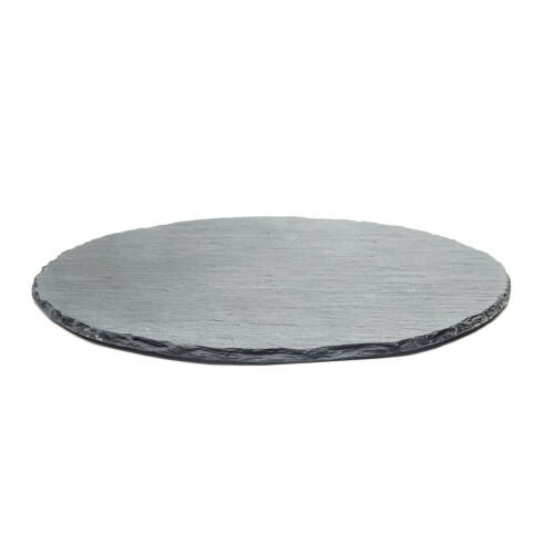 Fox Run 3808 Slate Cheese Board redondo cinza 12 x 12 x 0,25 polegadas