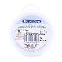 Beadalon 316L Stainless Steel Wrapping Wire Round 22 Gauge Round 143 feet 1/4 Pound