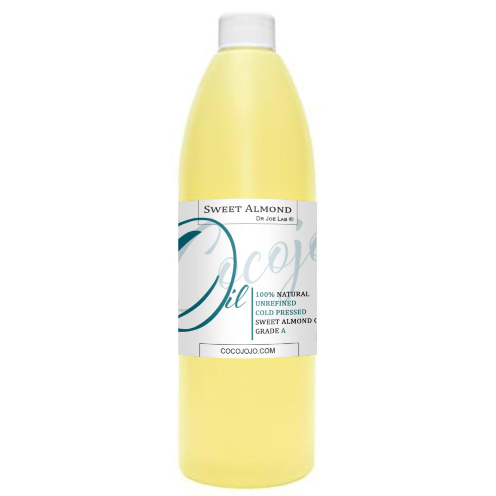 F.e.t.e.-(From-Earth-To-Earth) Sweet Almond Oil - Face Skin Hair Cold Pressed 16 Oz Natural Pure Massage Extra Virgin Unrefined Premium Grade