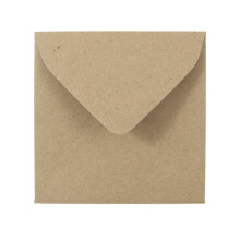 Jam Papel 3 1/8 x 3 1/8 quadrado Envelopes de convite reciclados - Bolsa de papel marrom kraft - 50/pacote