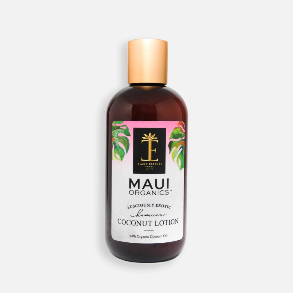 Maui Organics Tropical Lotion Hawaiian Organic Coconut Fragrance 8.5 Ounce