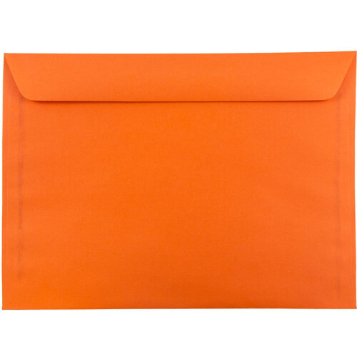 JAM PAPER 9 x 12 Βιβλιοδετημένα Έγχρωμα Φάκελοι - Πορτοκαλί Ανακυκλωμένα - 50/Συσκευασία