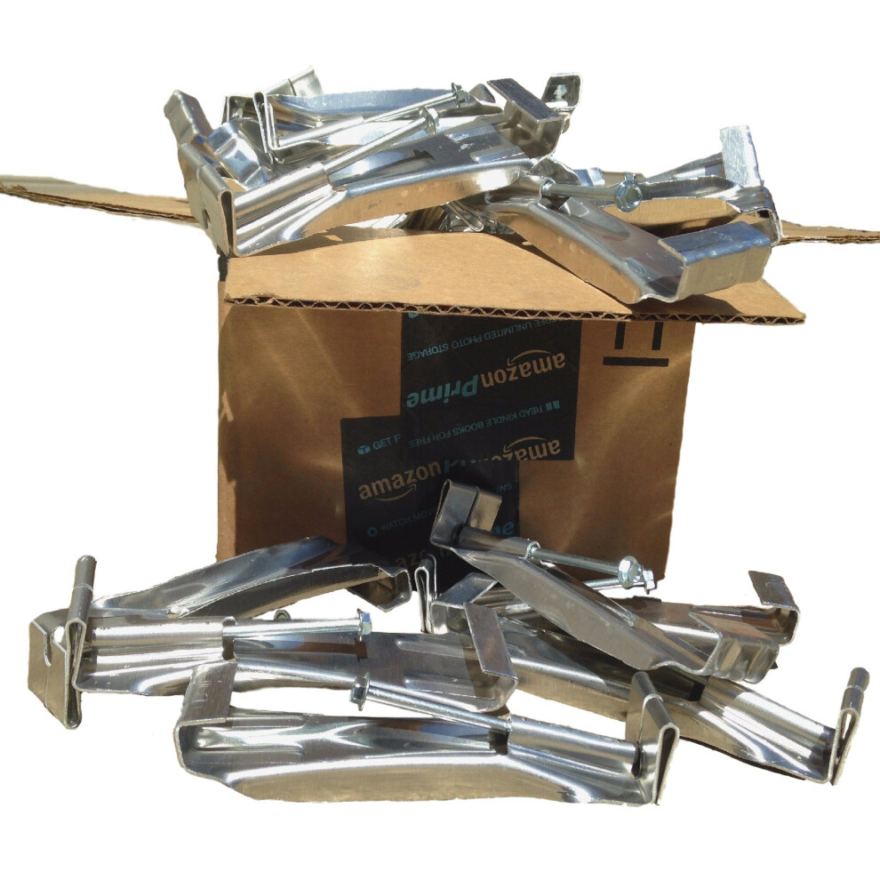 (Paquet de 50) Support de goutti   re dissimul        suspension rapide de qualit    sup   rieure de 5 pouces avec vis pr   -ins   r   e