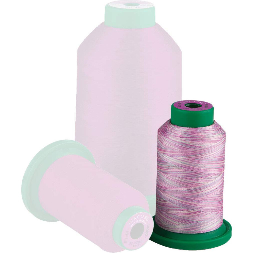 Bobine De Fil Polyester Panach Isacord 40Wt, Framboises Et Cr Me-image