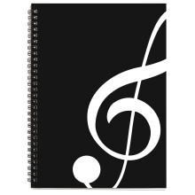 MAXCURY Partituras em Branco Composio Manuscrito Papel Pessoal Arte Msica Caderno Preto 100 pginas 26x19cm (Msica Preta)