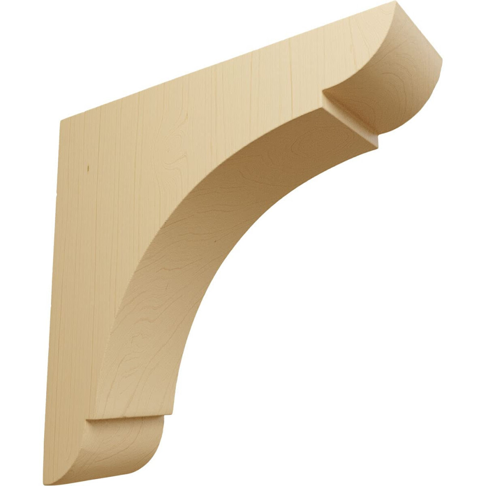 Ekena Millwork BKTW01X06X06OLAL-CASE-2 Petits Supports Olympiques En Bois 1 3/4 Po L X 6 Po P X 6 Po H (Paquet De 2) Aulne-image