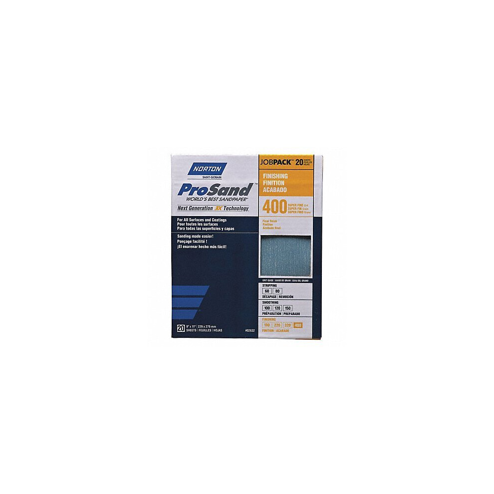 Sandpaper Sheet  Super Fine  400 Grit  PK20