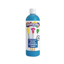 Colorations Tvättbar Temperafärg, 16 fl oz, Fluorescerande Blå, Neon, Icke-toxisk, Livfull, Barnfärg