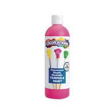 Colorations Tvättbar Temperafärg, 16 fl oz, Fluorescerande Rosa, Neon, Giftfri, Barnfärg, Konstmaterial