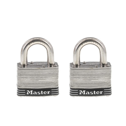 Master Lock Master Lock 5SST Ατσάλινη Κλειδαριά Εξωτερικού Χώρου με Κλειδί, 2 Τεμάχια